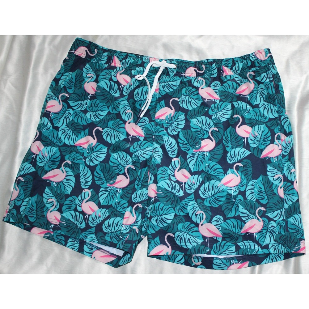 Men's Member's Mark UPF 50 Quick Dry flamingo Resort Swim Trunks | NWT Size XXL